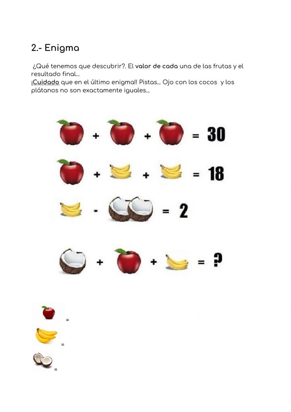 Sudoku + enigma + percepción