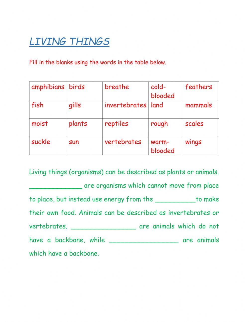 Living Things