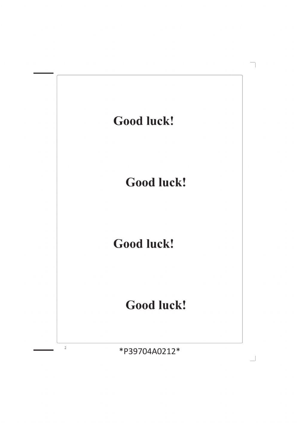 Diagnostic test - 4th to 5th grade