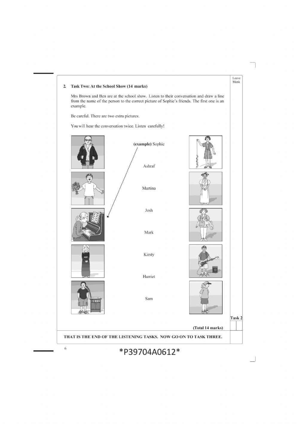 Diagnostic test - 4th to 5th grade