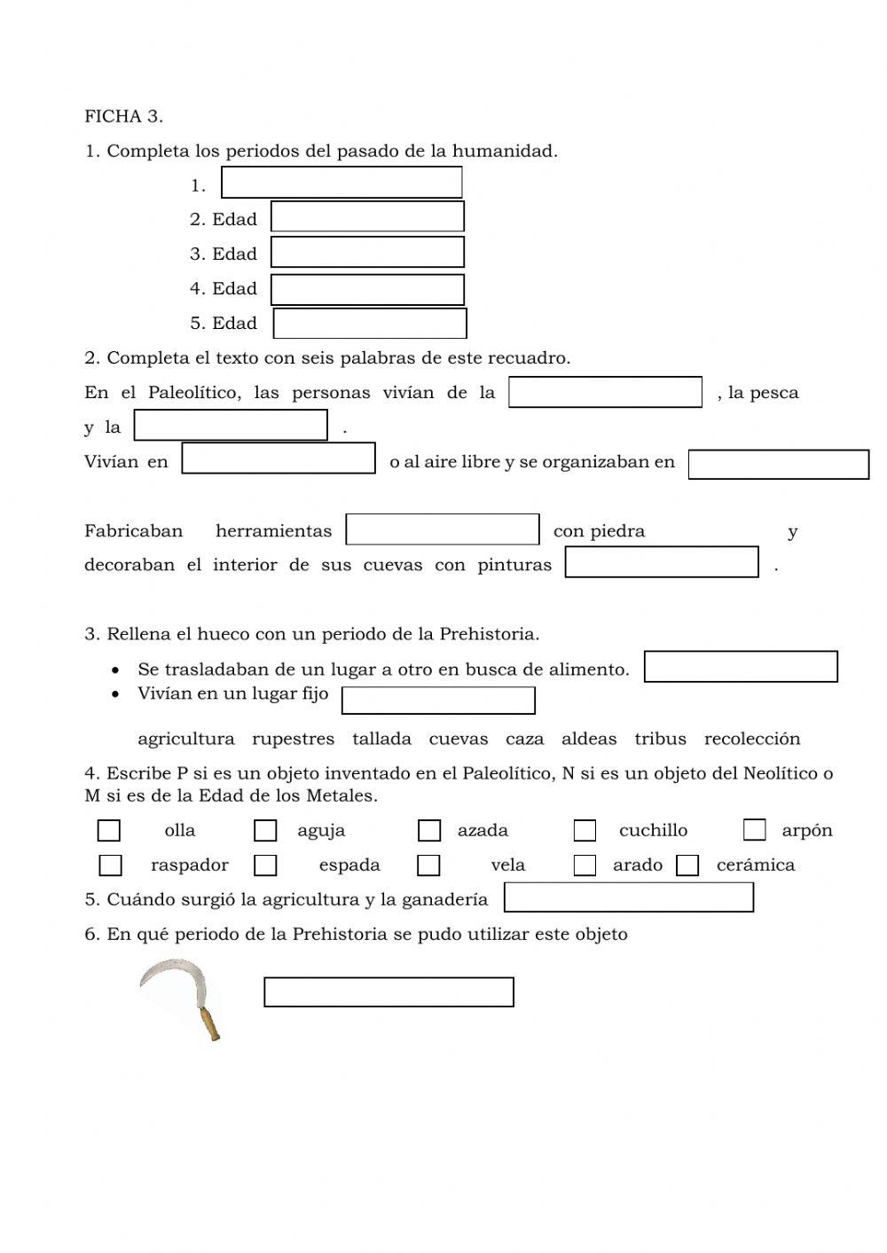 Prueba de la prehistoria