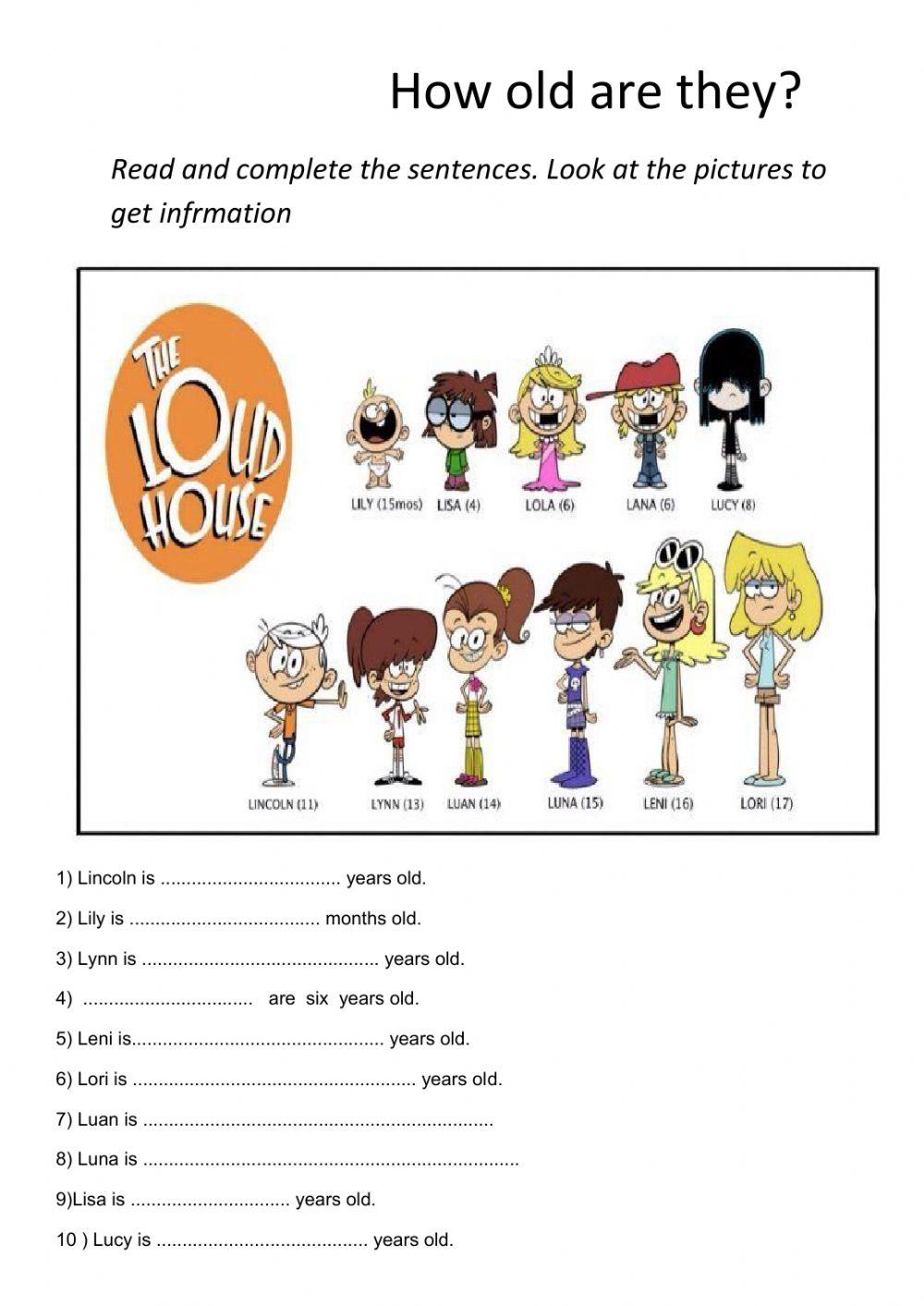 How old are they? Loud house