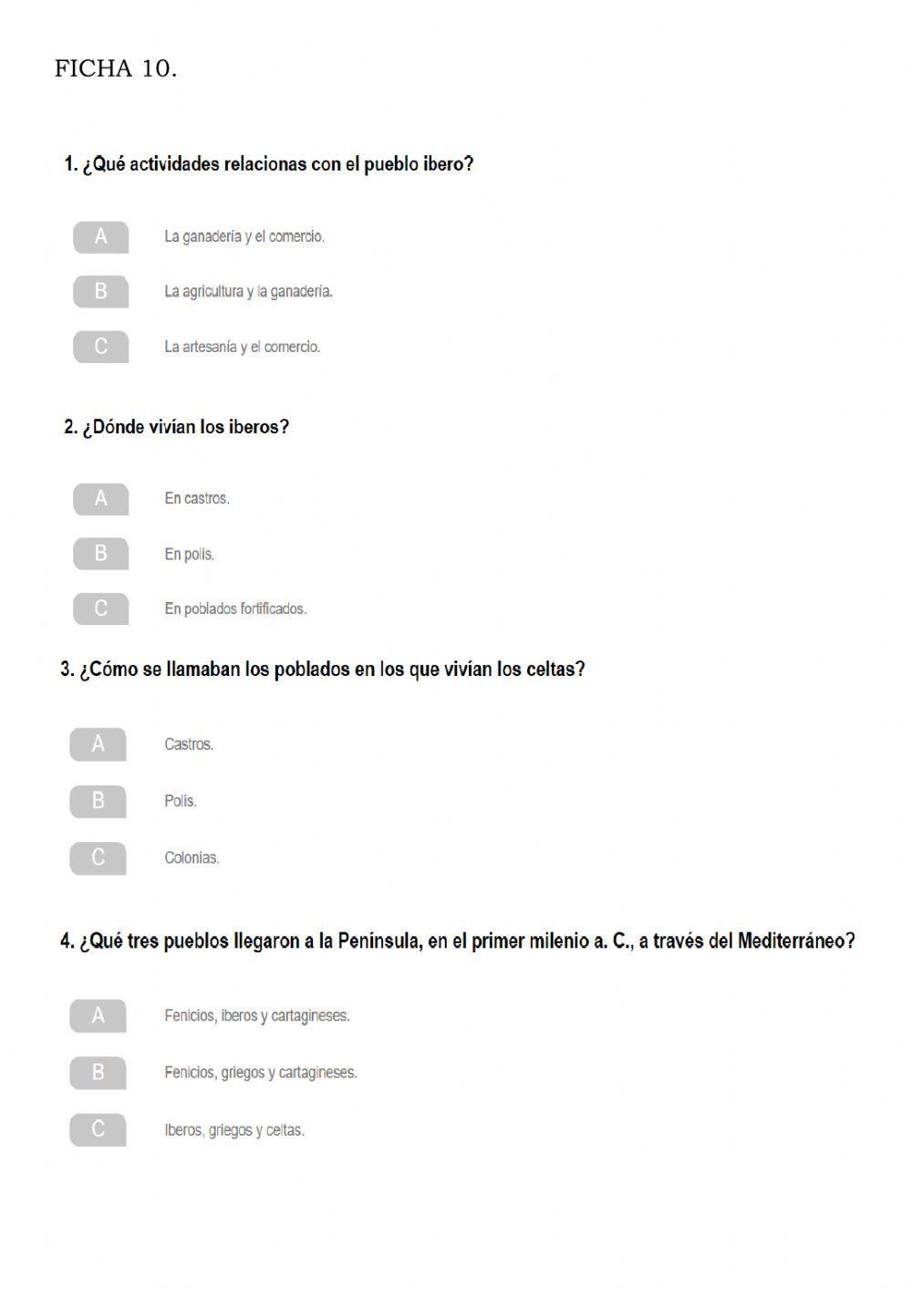 Test de la hispania romana