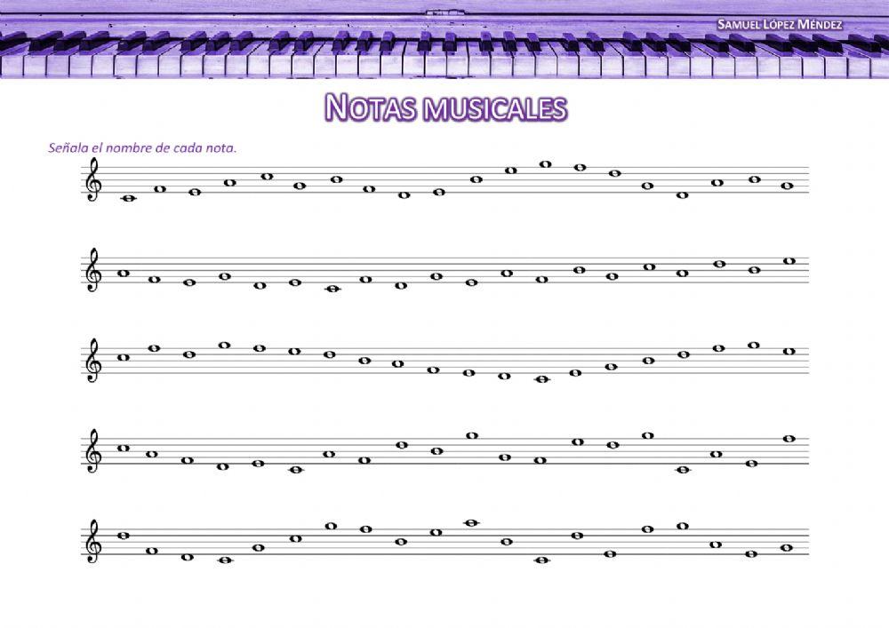 Notas musicales - Lectura melódica