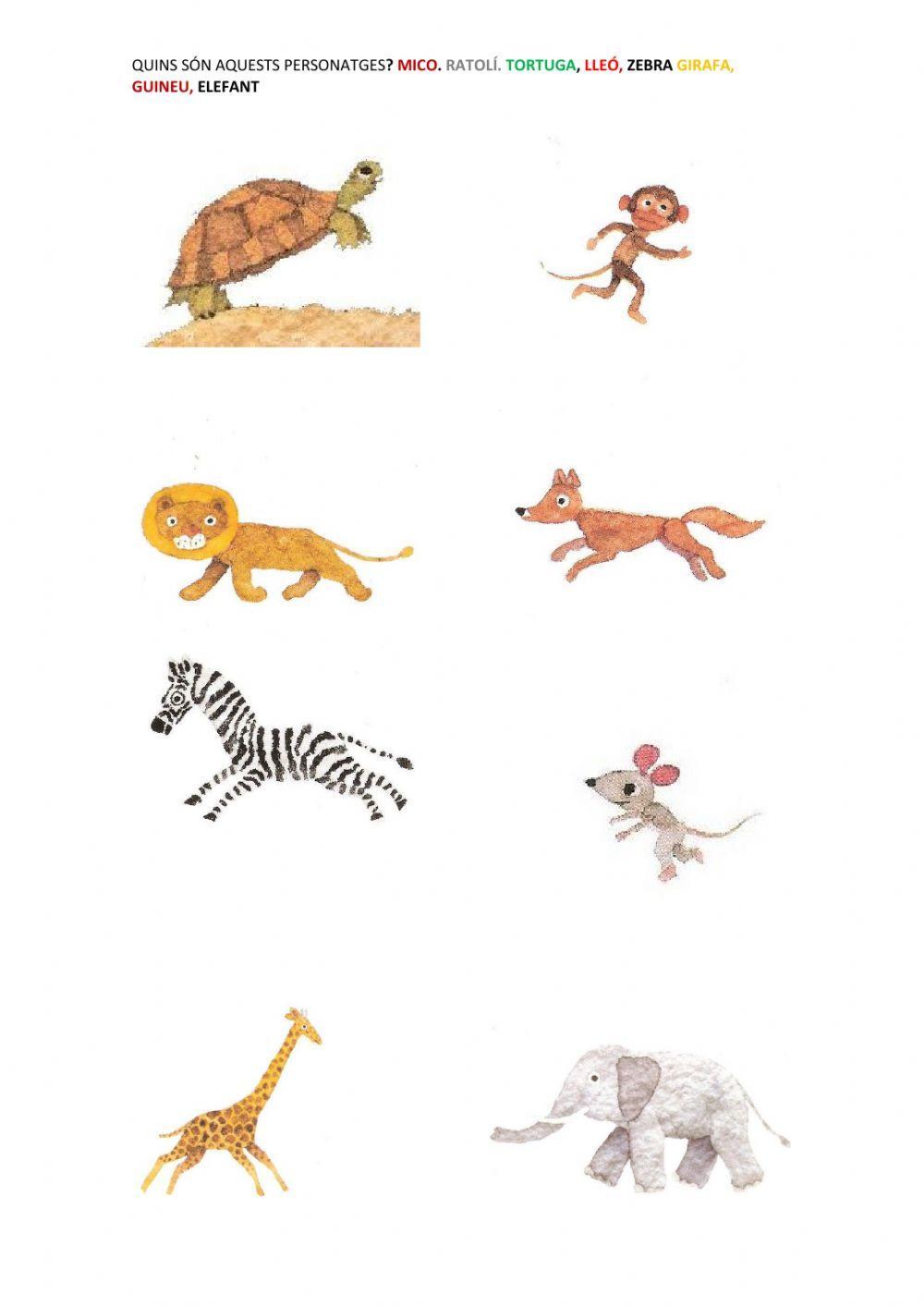 De què fa gust la lluna? Escriu els animals