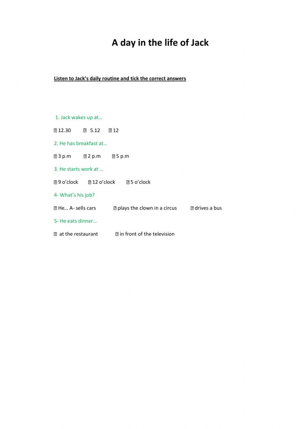 A day in the life of Jack