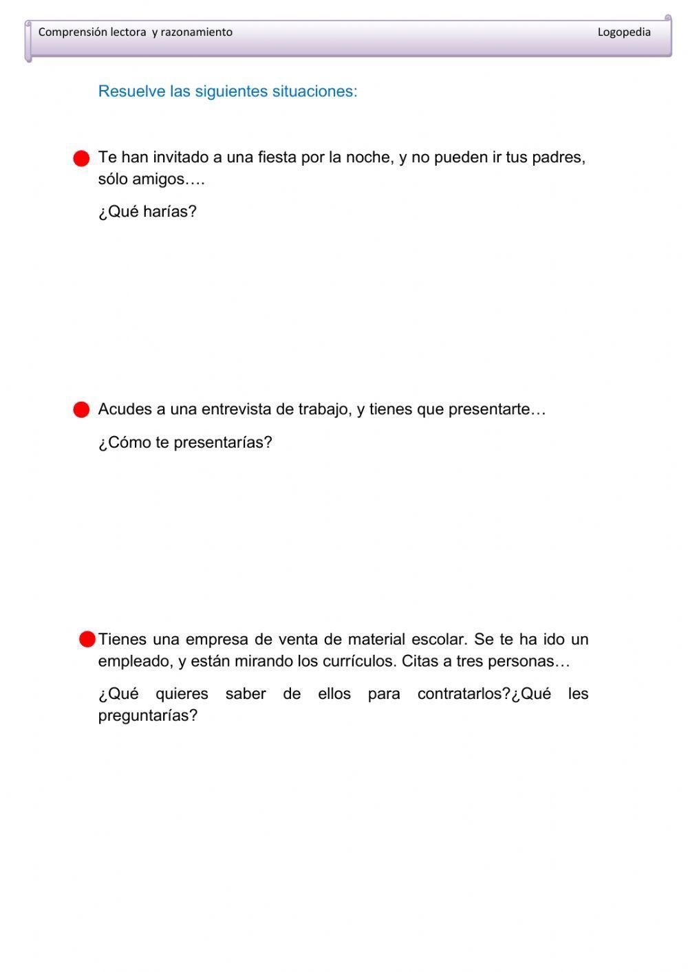 Comprensión y razonamiento