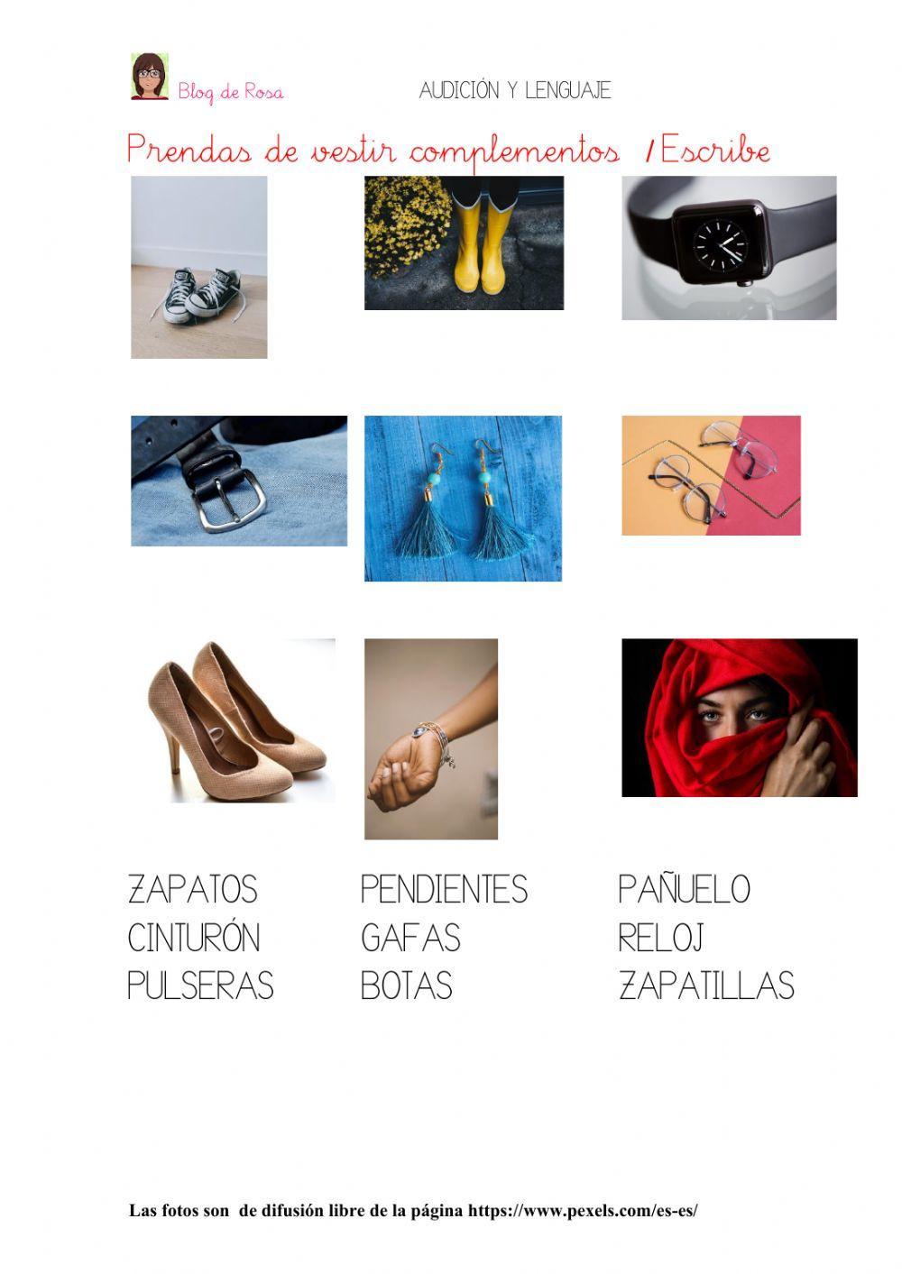 Prendas de vestir complementos