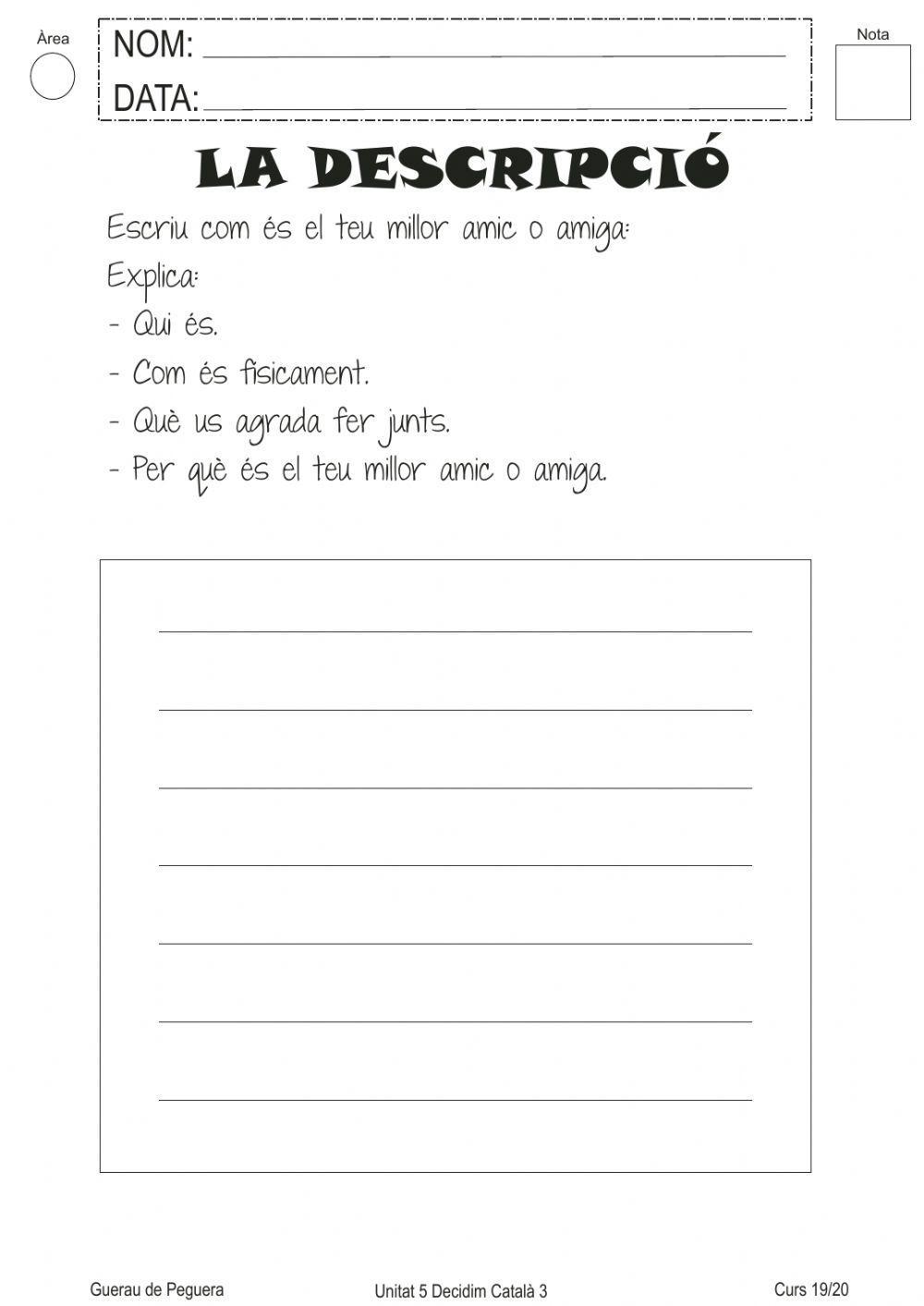 La descripció