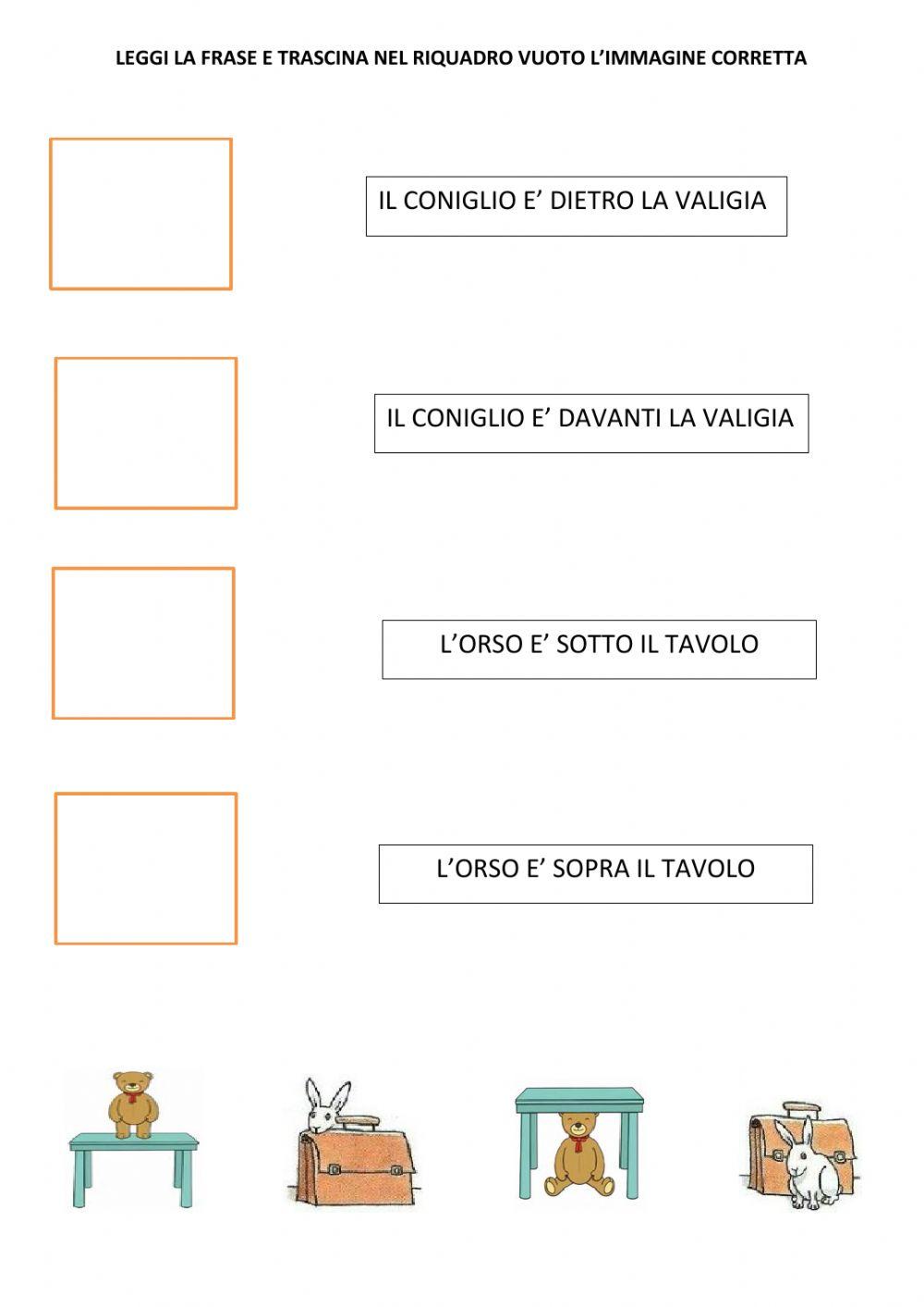 Concetti topologici e comprensione frasi Concetti topologici e comprensione frasi