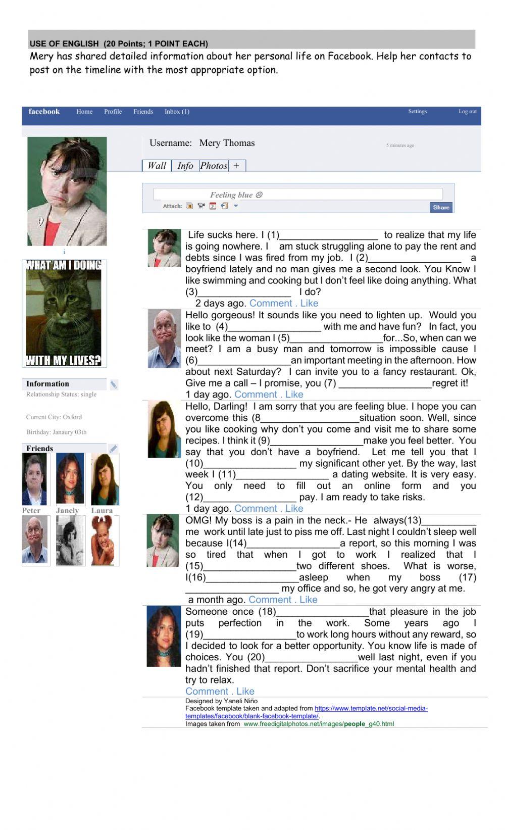 Use of English online pdf worksheet | Live Worksheets