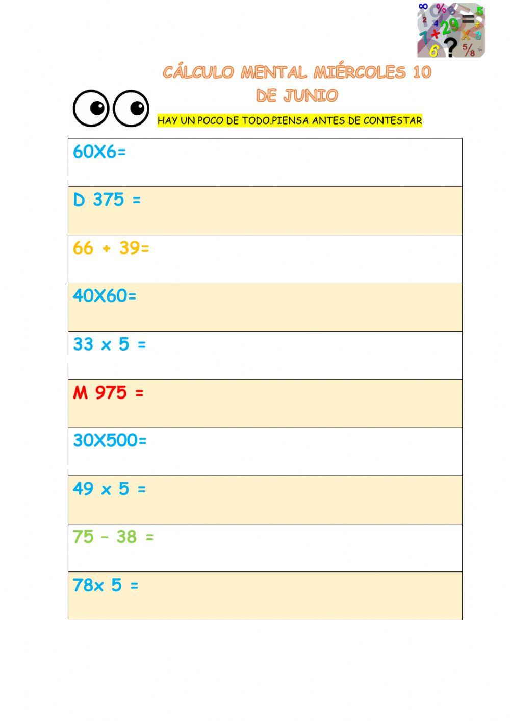 Cálculo 10 de junio