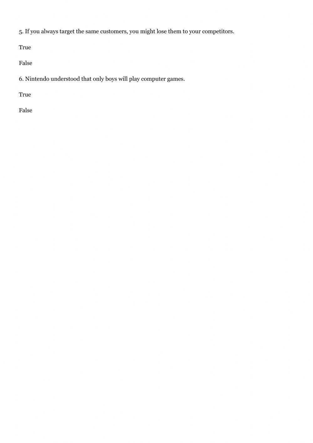 Reading comprehension