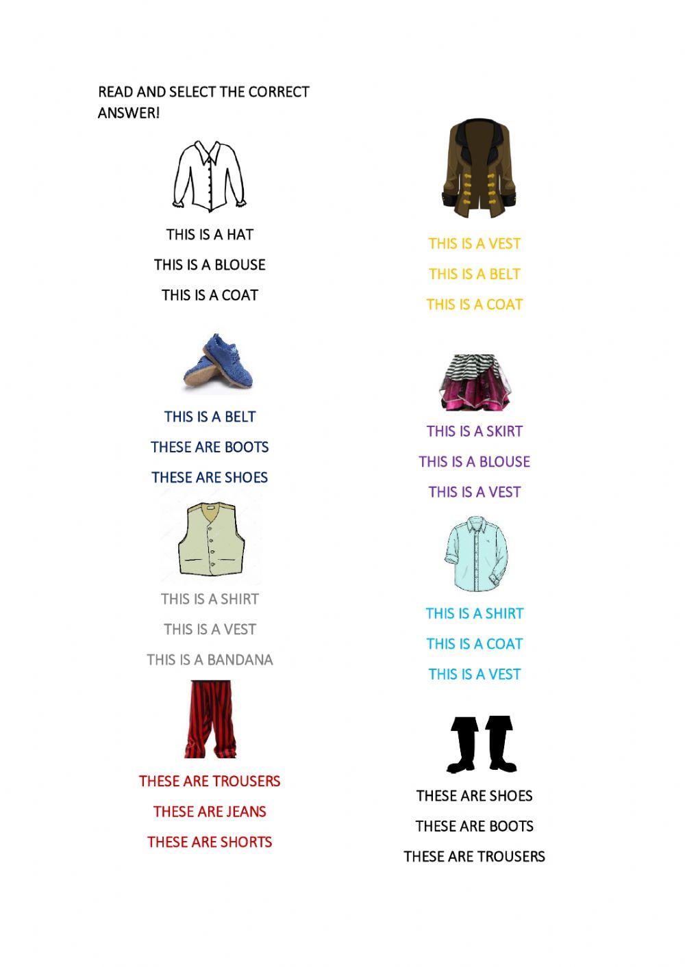 Pirates clothes read and select