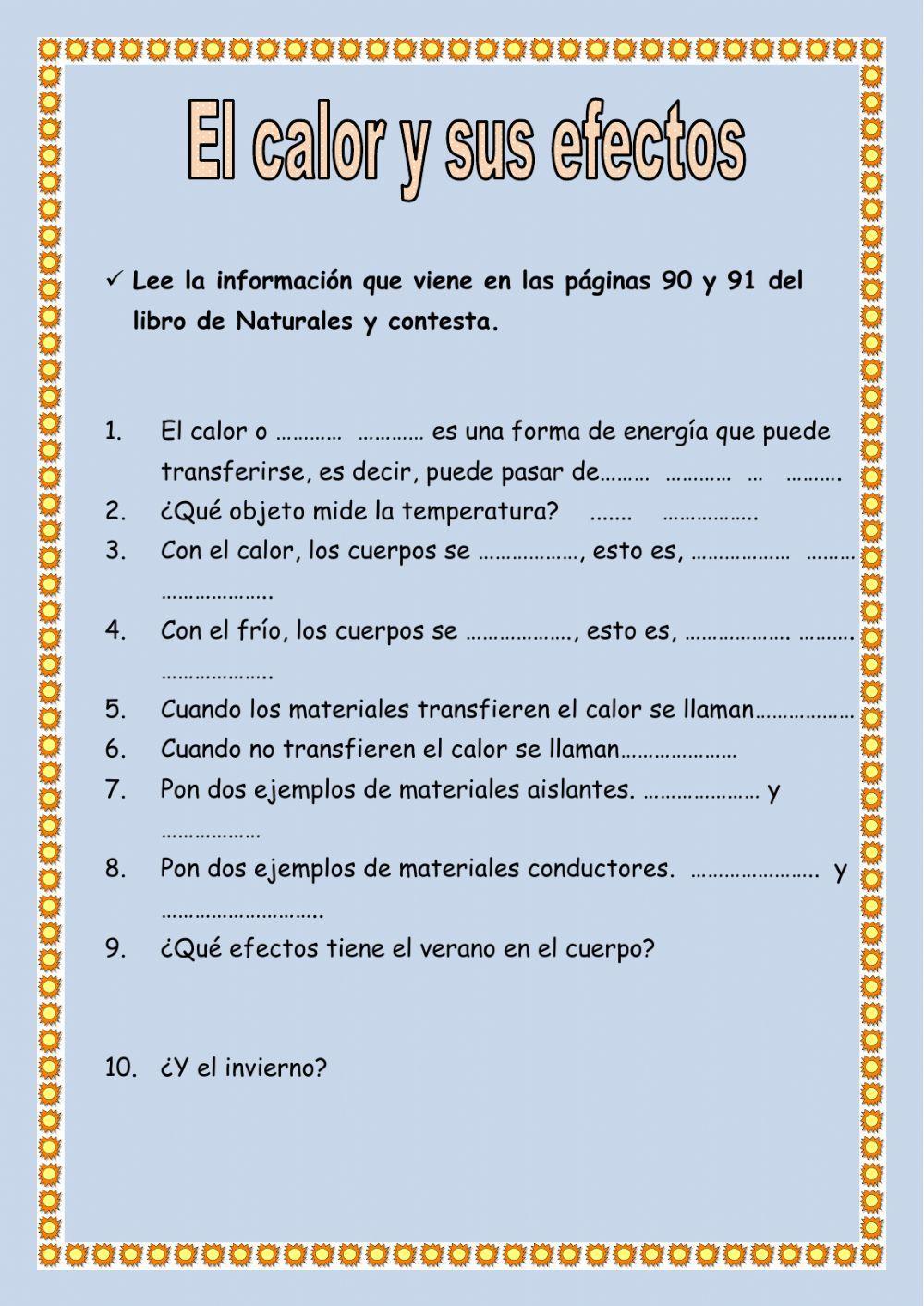 El Calor y sus efectos