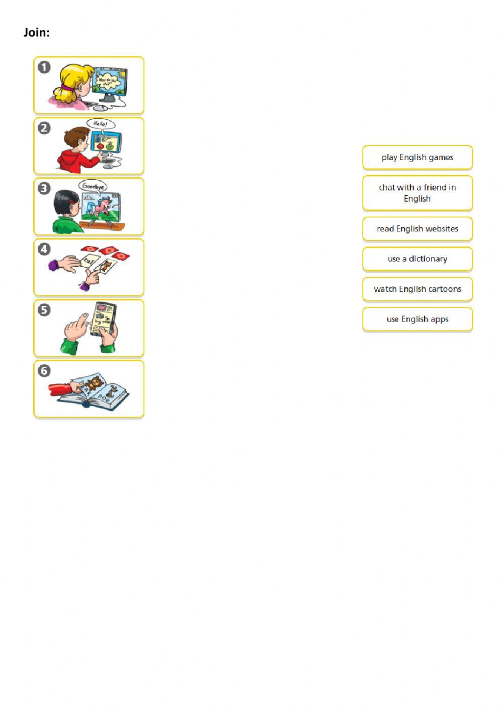 Learn English at home worksheet | Live Worksheets