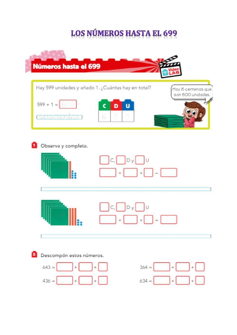 Números hasta 699