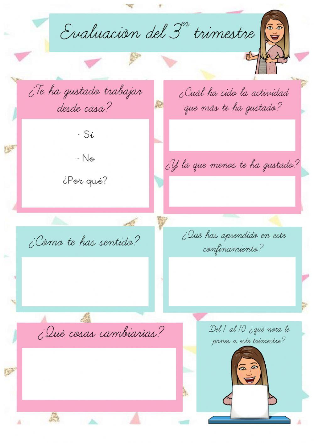 Evaluación 3º trimestre