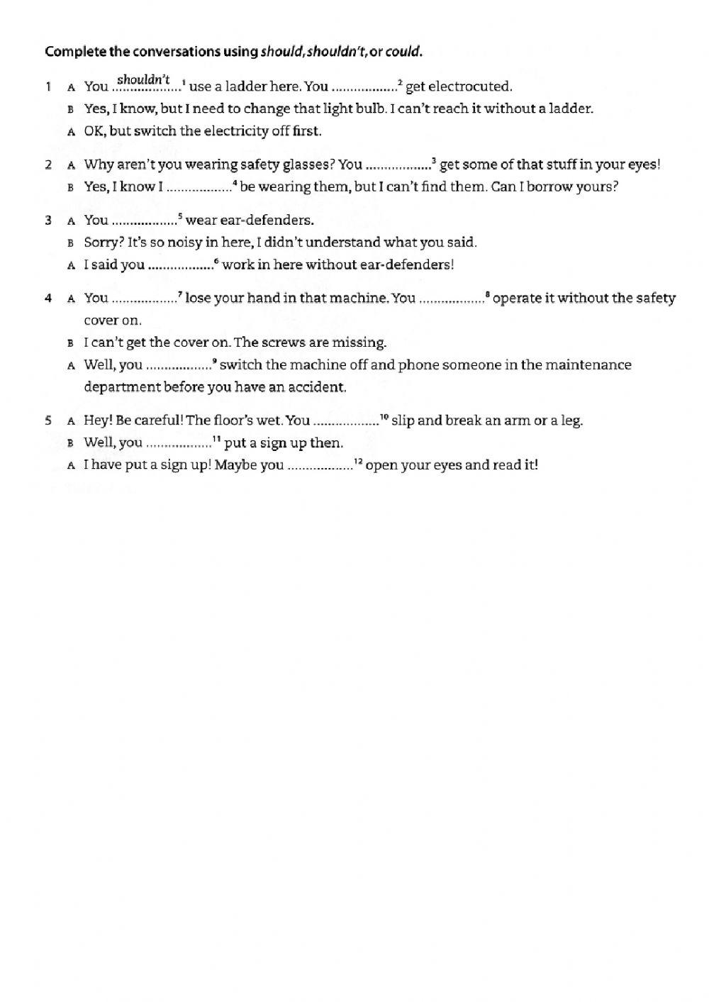 Modal Verbs SHOULD SHOULDN #39 T COULD 5795596 Abigail