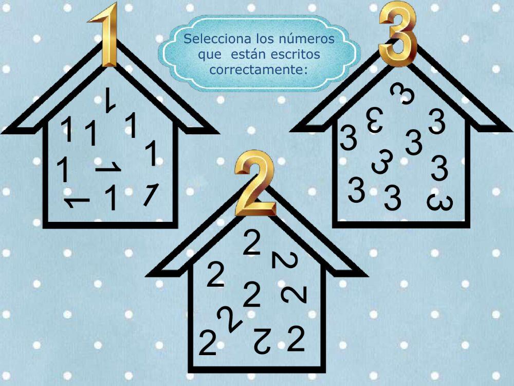 Las casitas: conteo hasta 3