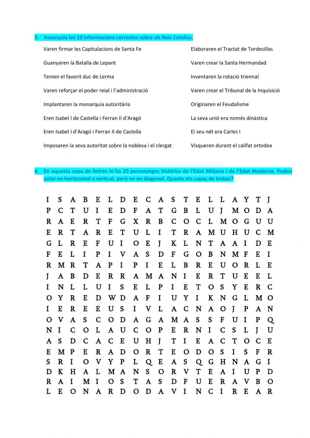 Repàs edat mitjana i edat moderna