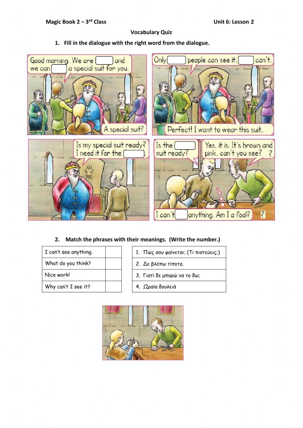 Magic Book 2 - Unit 6 - Quizzes