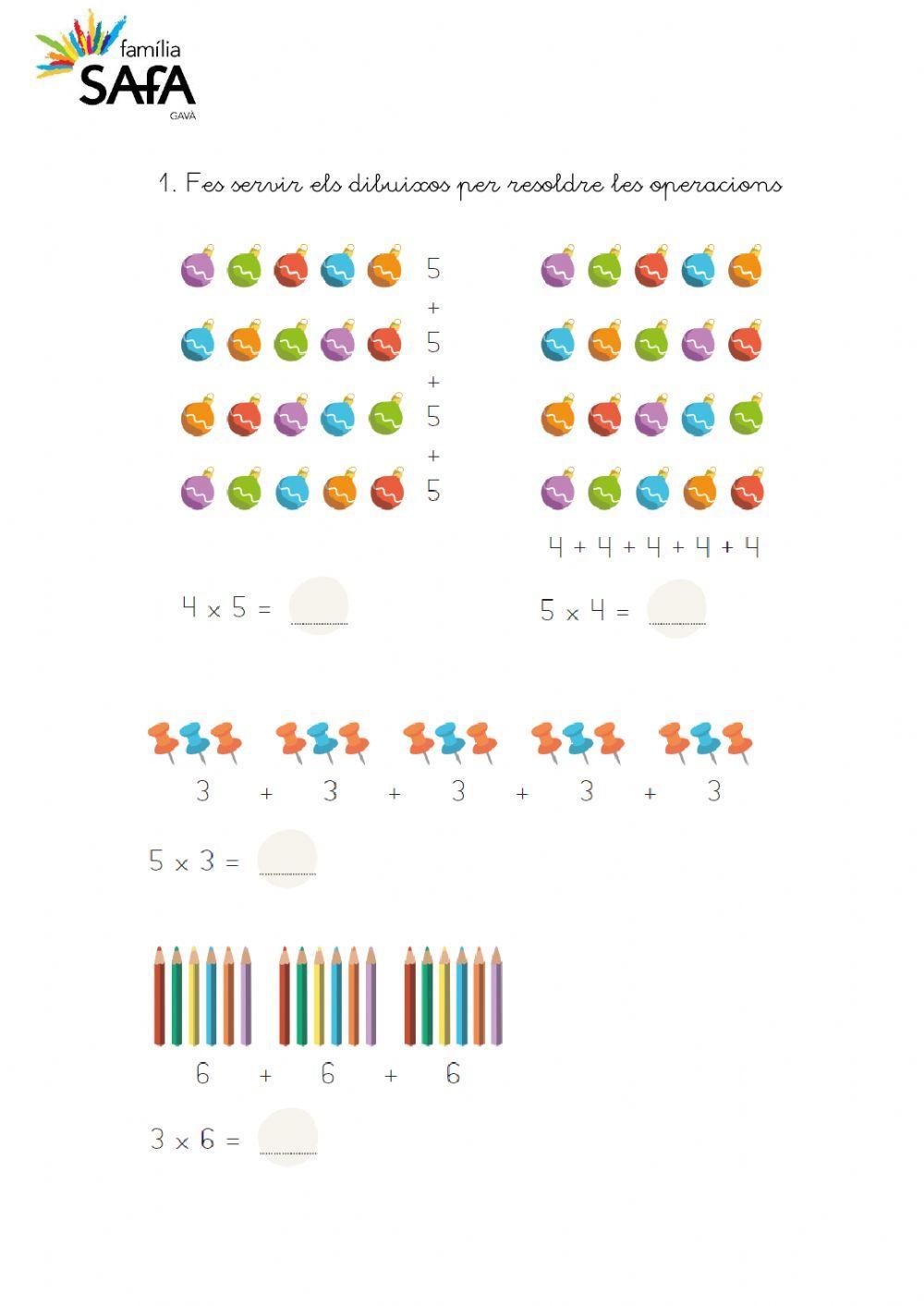 Sumands amb multiplicació