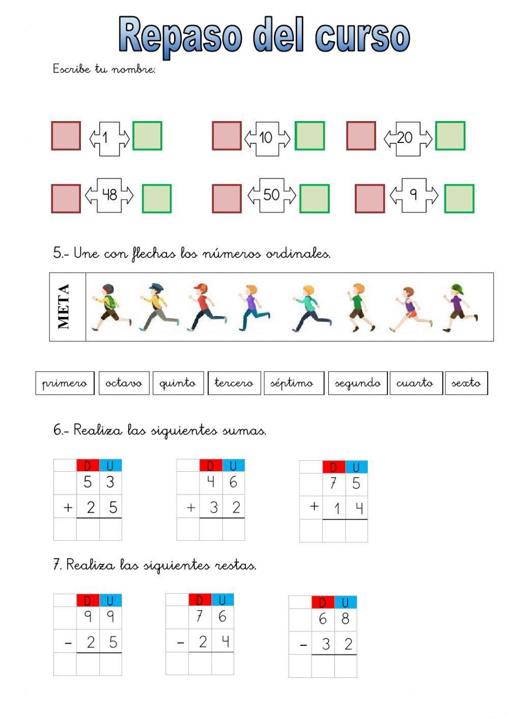 Evaluación final de Matemáticas 2