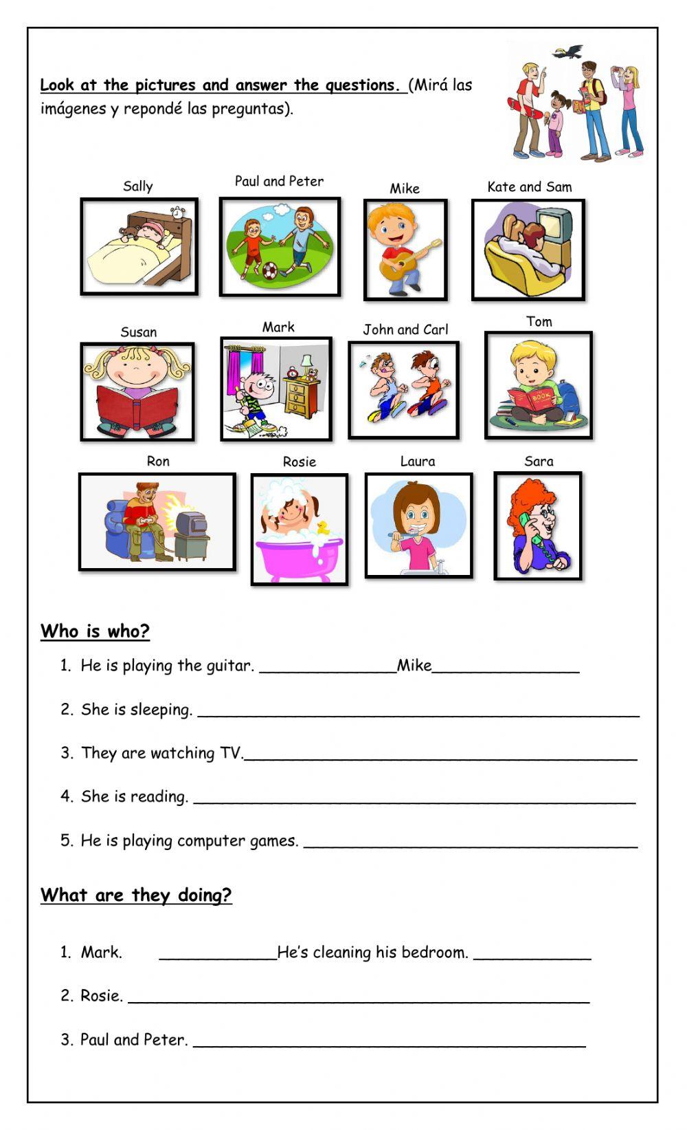 Present Continuous - EXTRA 4th form