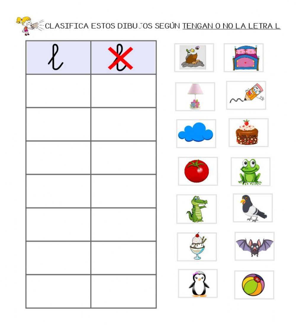 palabras con - sin l palabras con - sin l