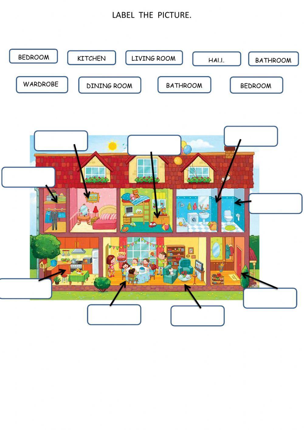 Parts of the house. There is-are