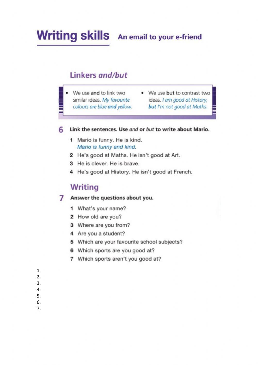 Writing an email linkers