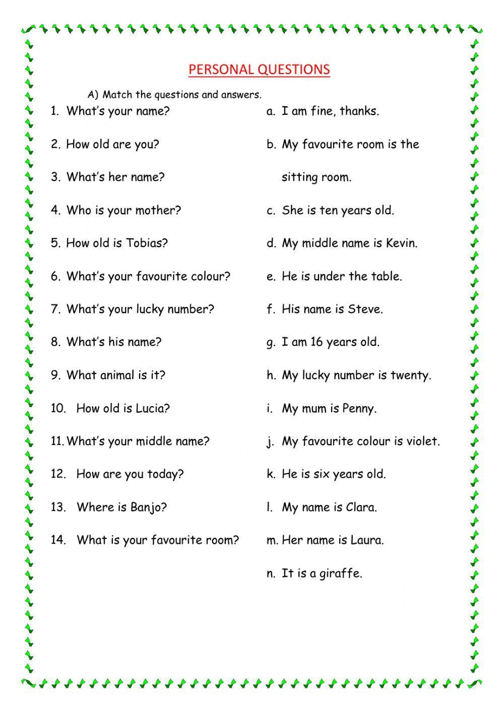 Personal Questions