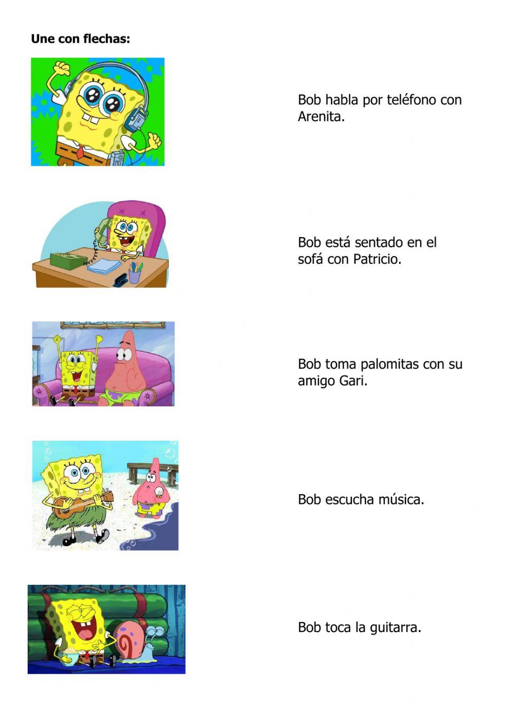 Comprensión lectora Bob Esponja