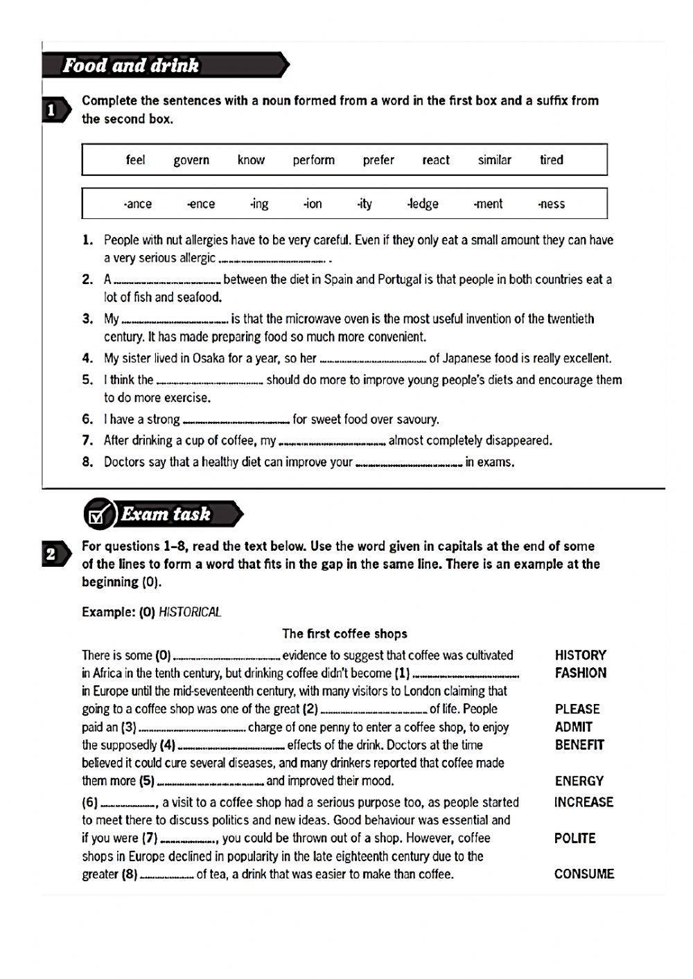 TEST grammar and  vocabulary