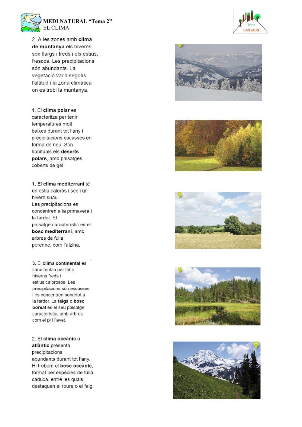 El clima i el paisatge