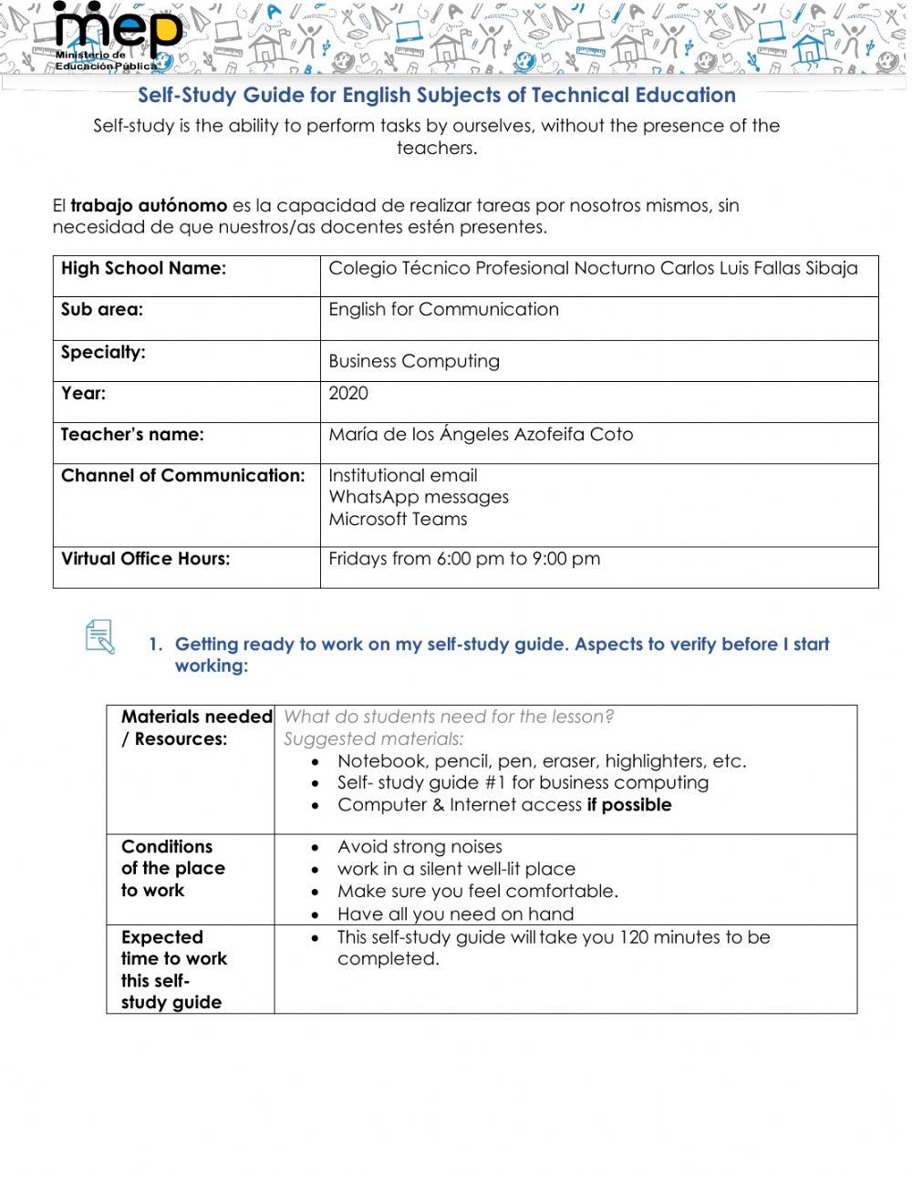 Self-Study Guide -7 Business Computing CALUFA