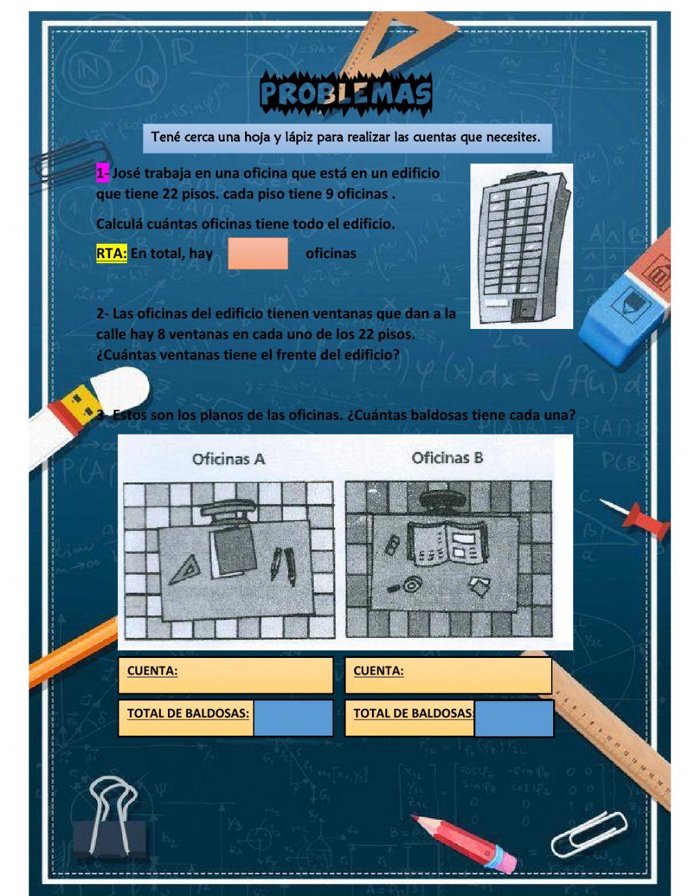 Problemas multiplicación