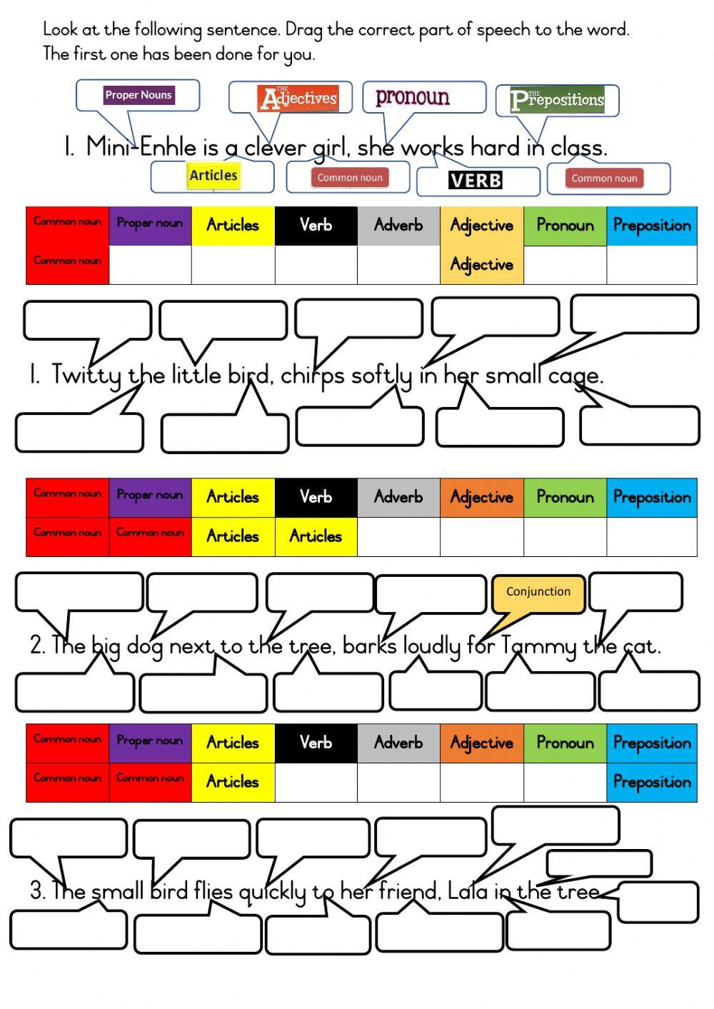 English Term 2 Week 8 Grade 3 Tuesday: ir phonics and part of speech