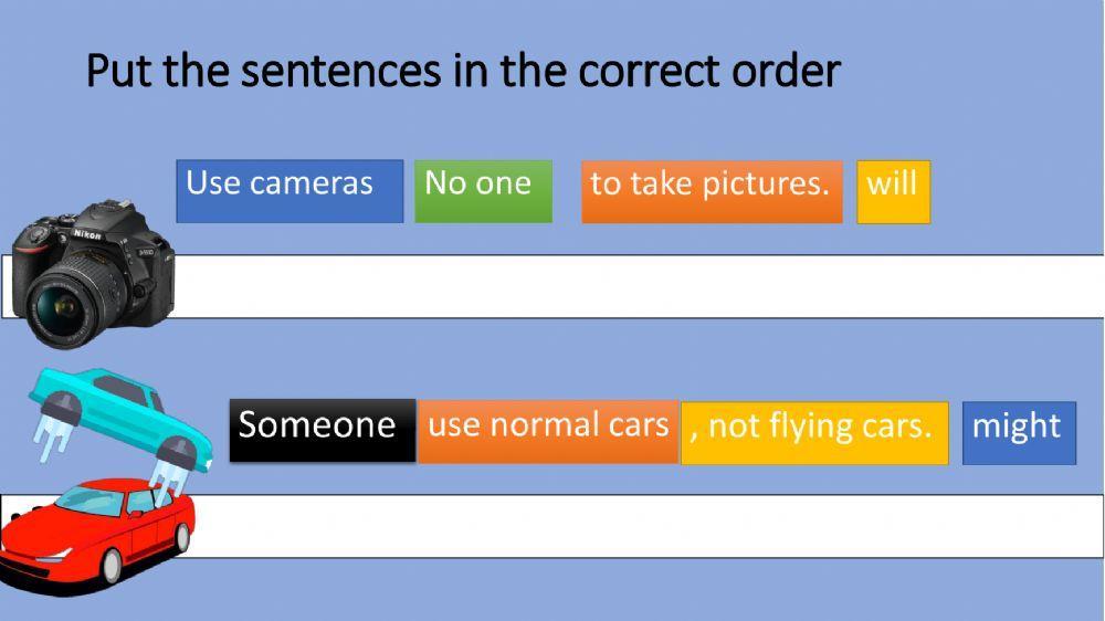 Scramble sentences Indefinite pronouns