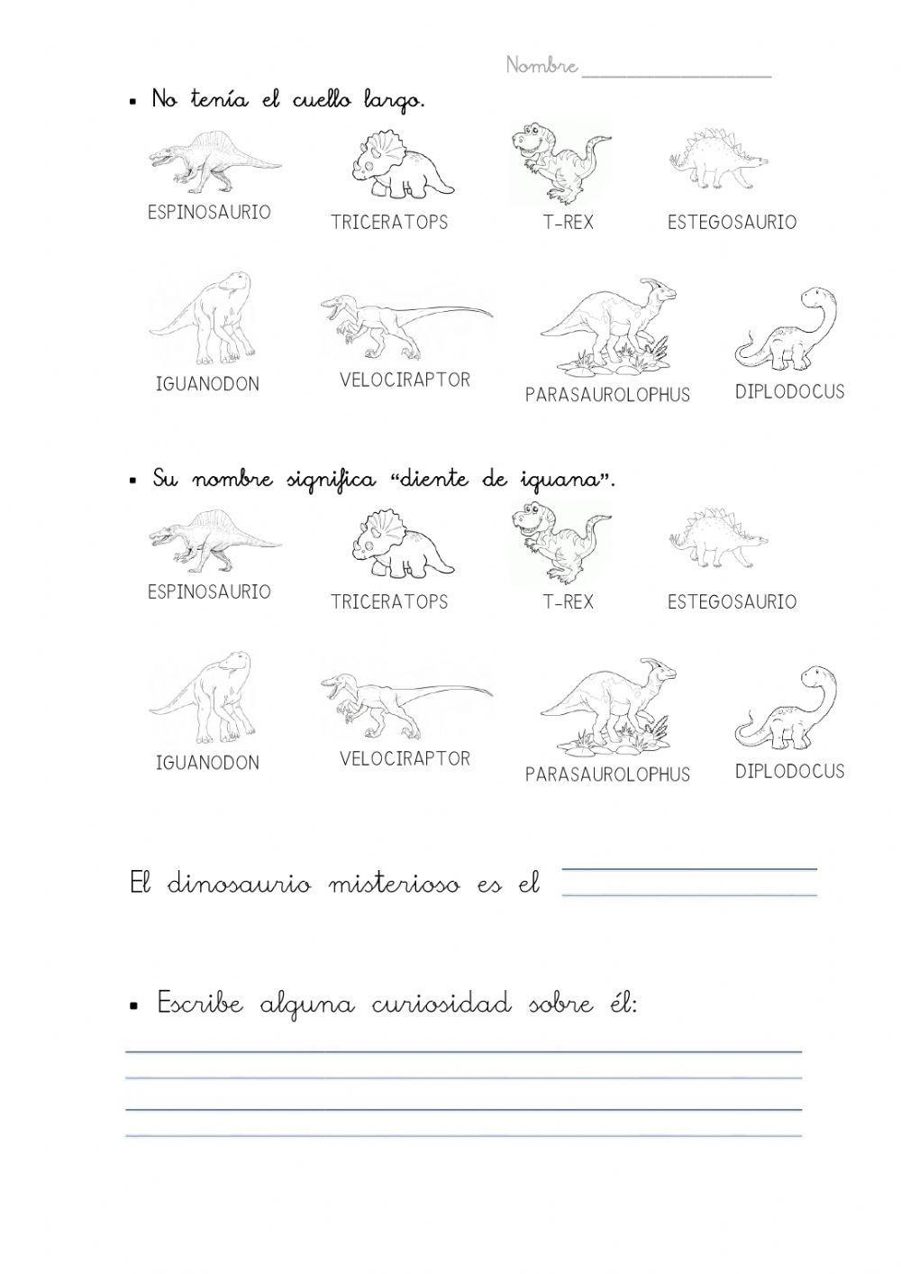 Descubre al dinosaurio misterioso