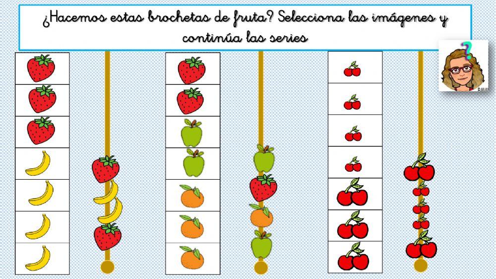 Brochetas de frutas