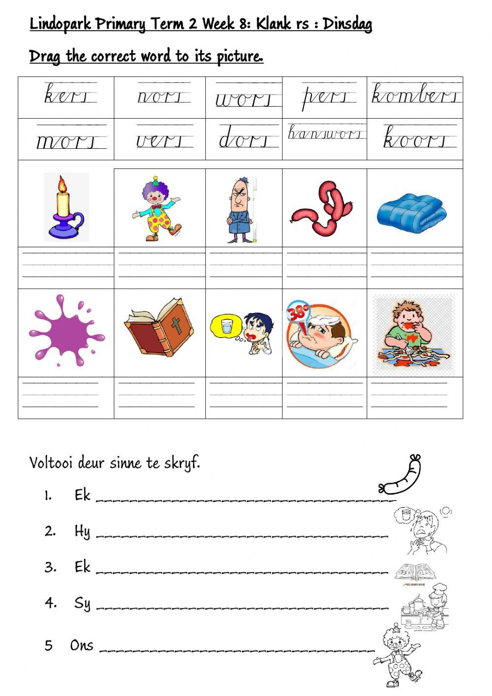 FAL:Afrikaans Term 2 Week 8: Tuesday rs klank grade 3