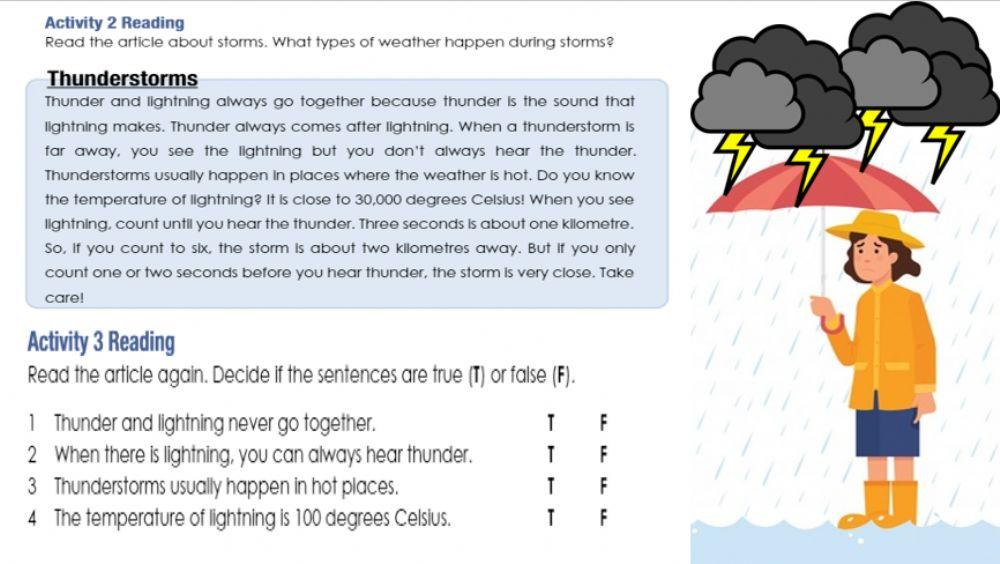 thunder and lightning online exercise for | Live Worksheets