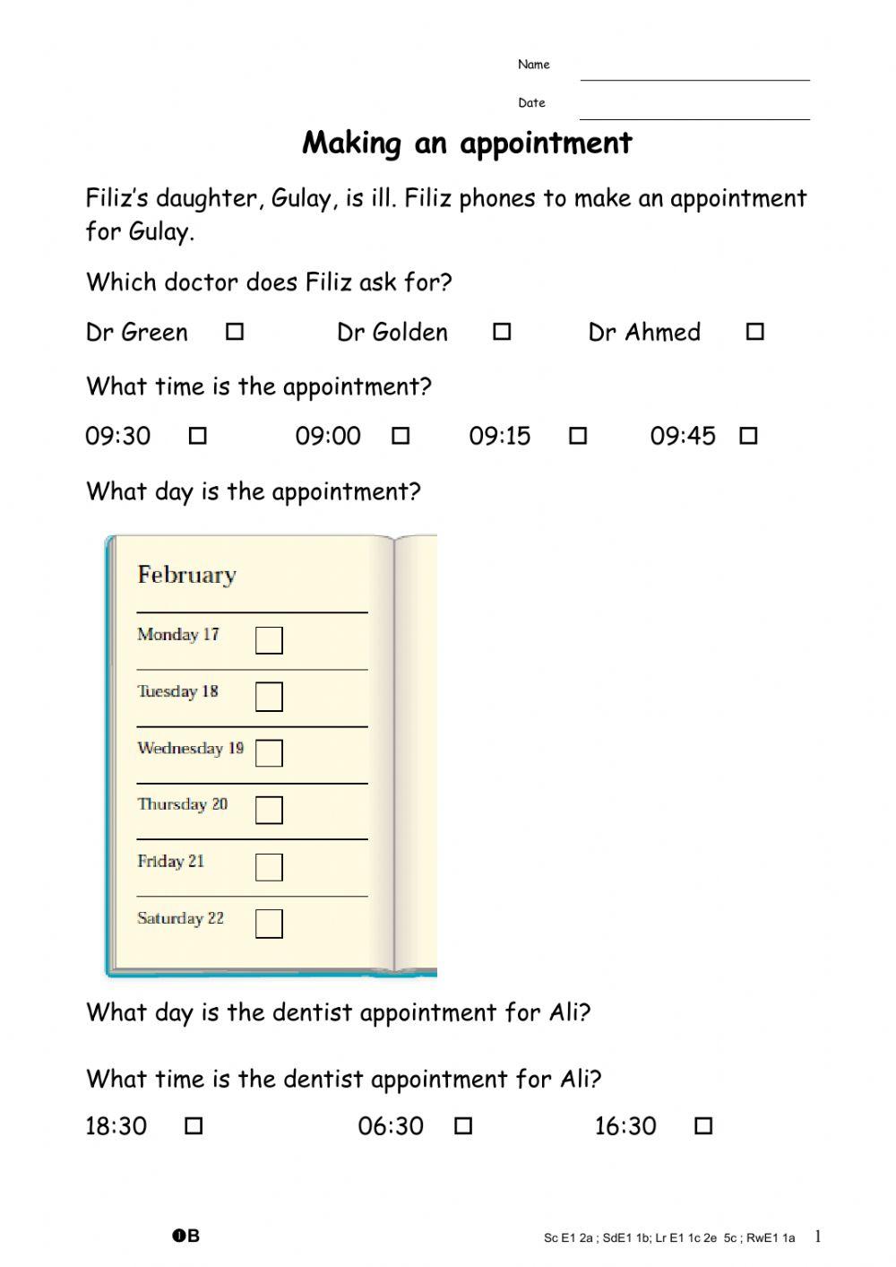 Making Appointment 1