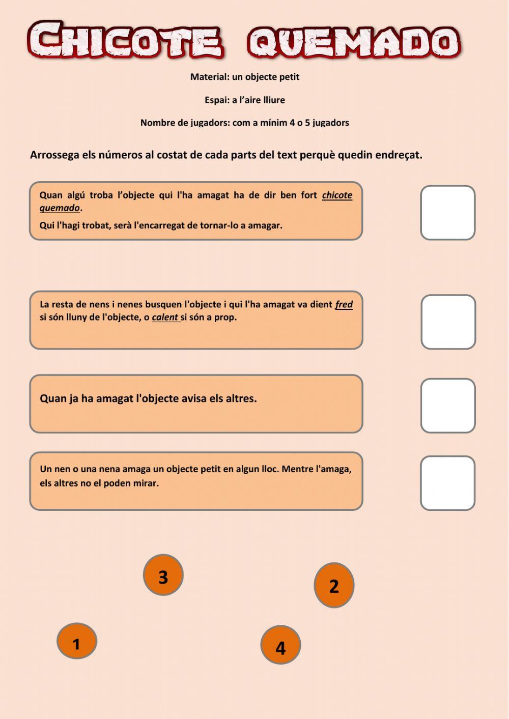 Joc peruà:  -Chicote quemado-