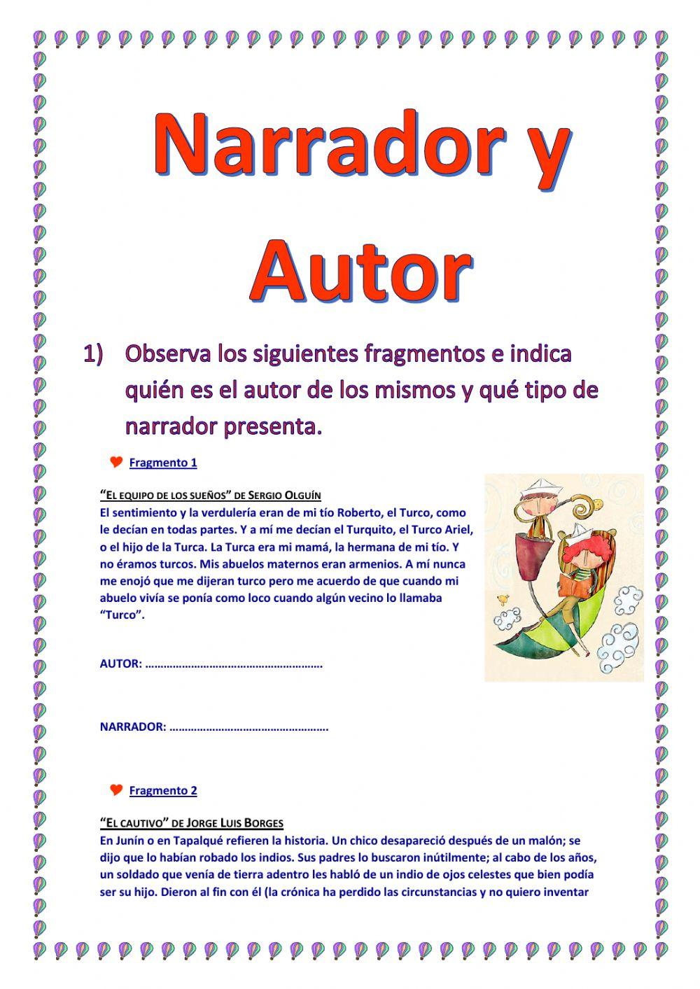 Narrador y autor