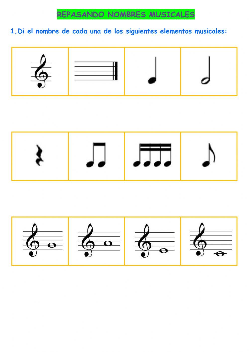 Repasando nombres musicales