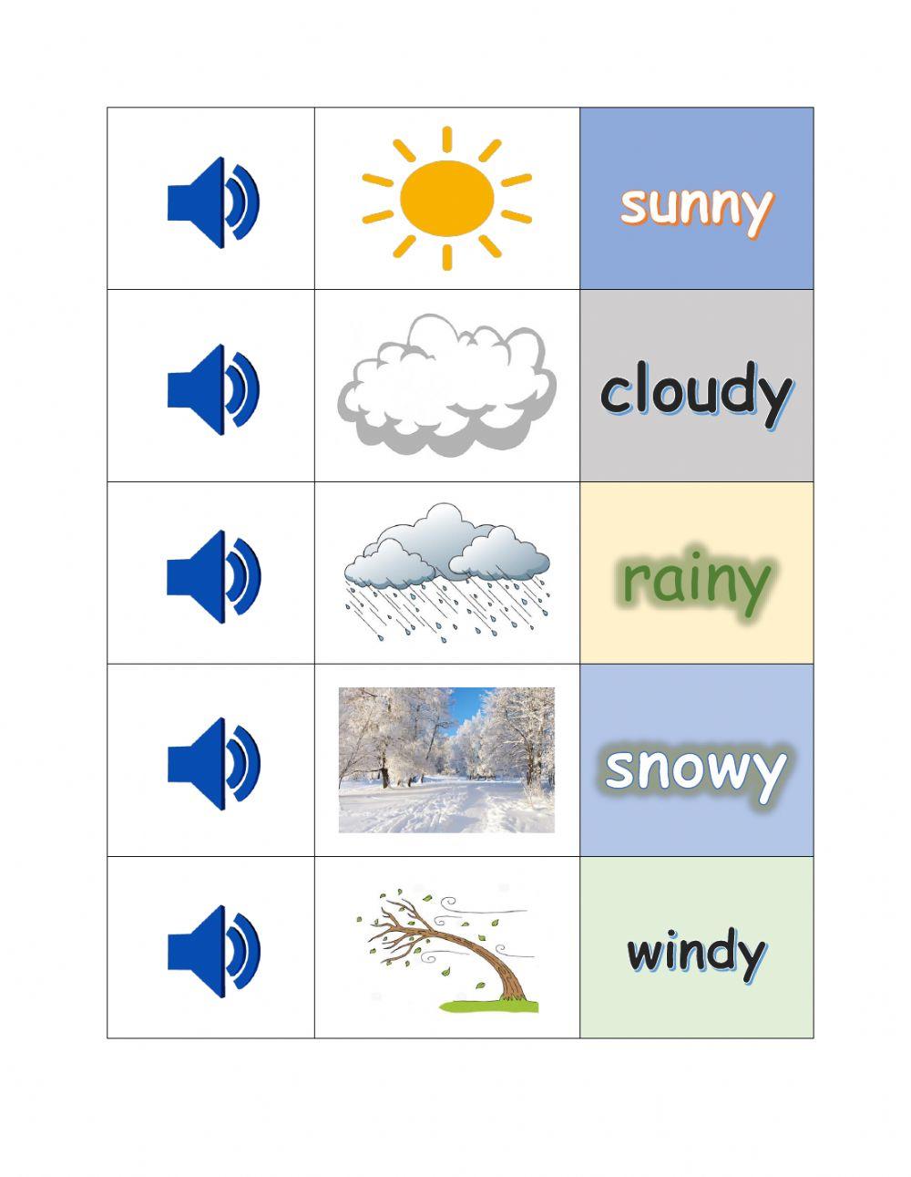 Weather vocab