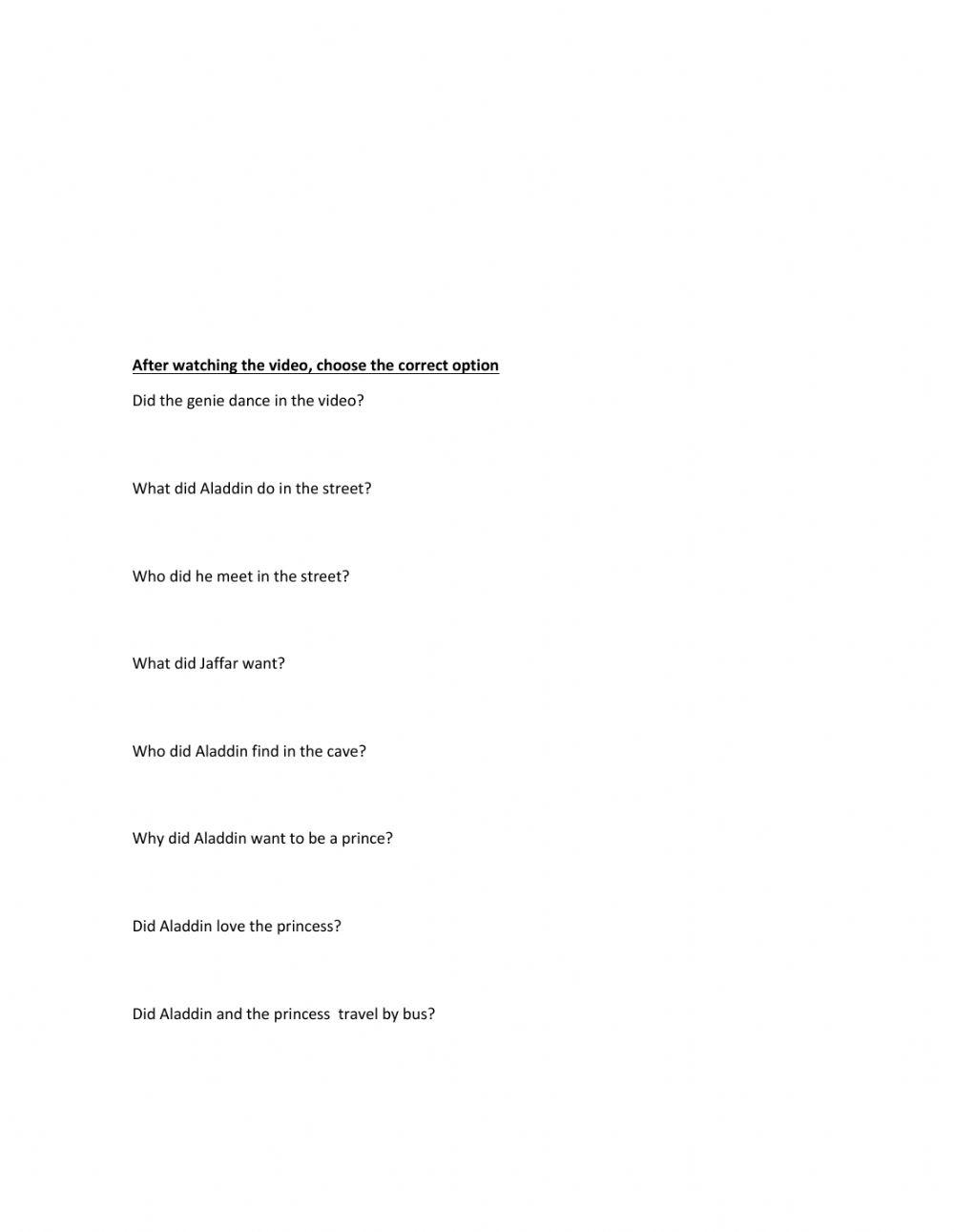 questions in the simple past